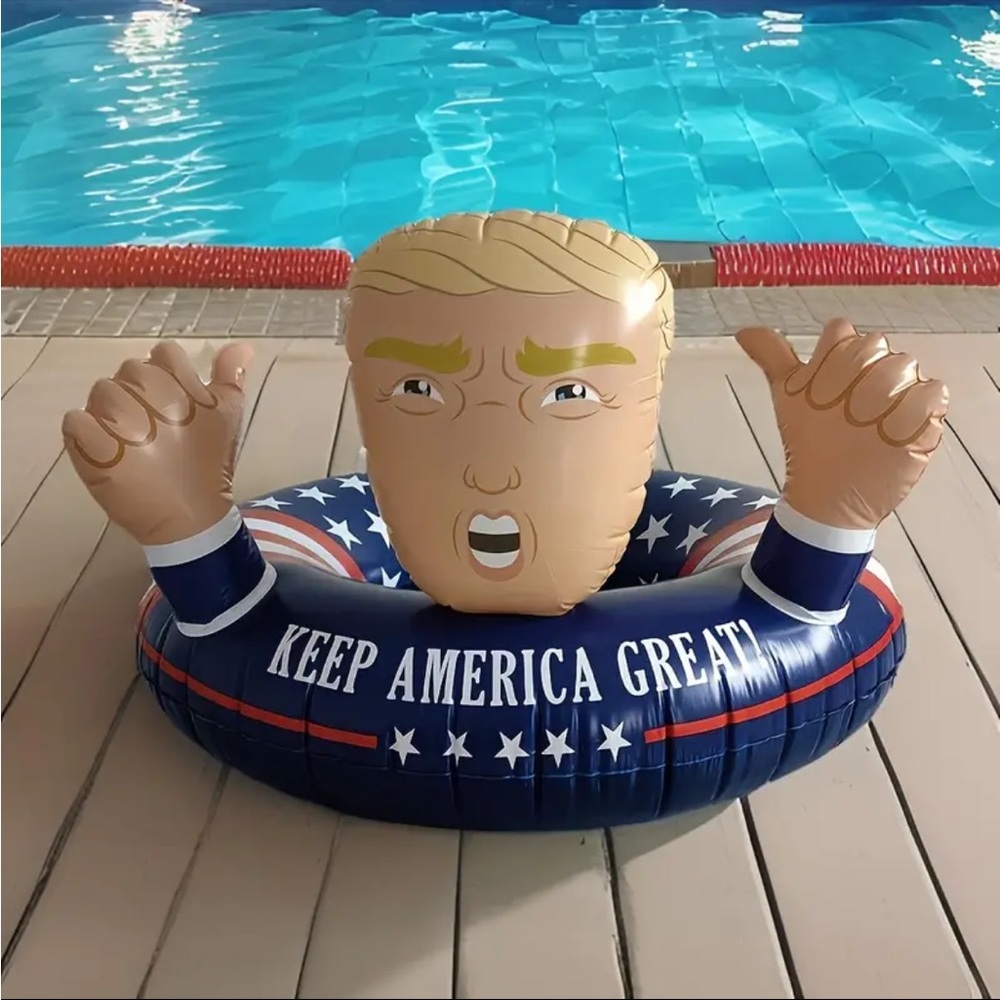 TRUMP Inflatable Pool Float with Patriotic Design-NWT - Picture 6 of 6